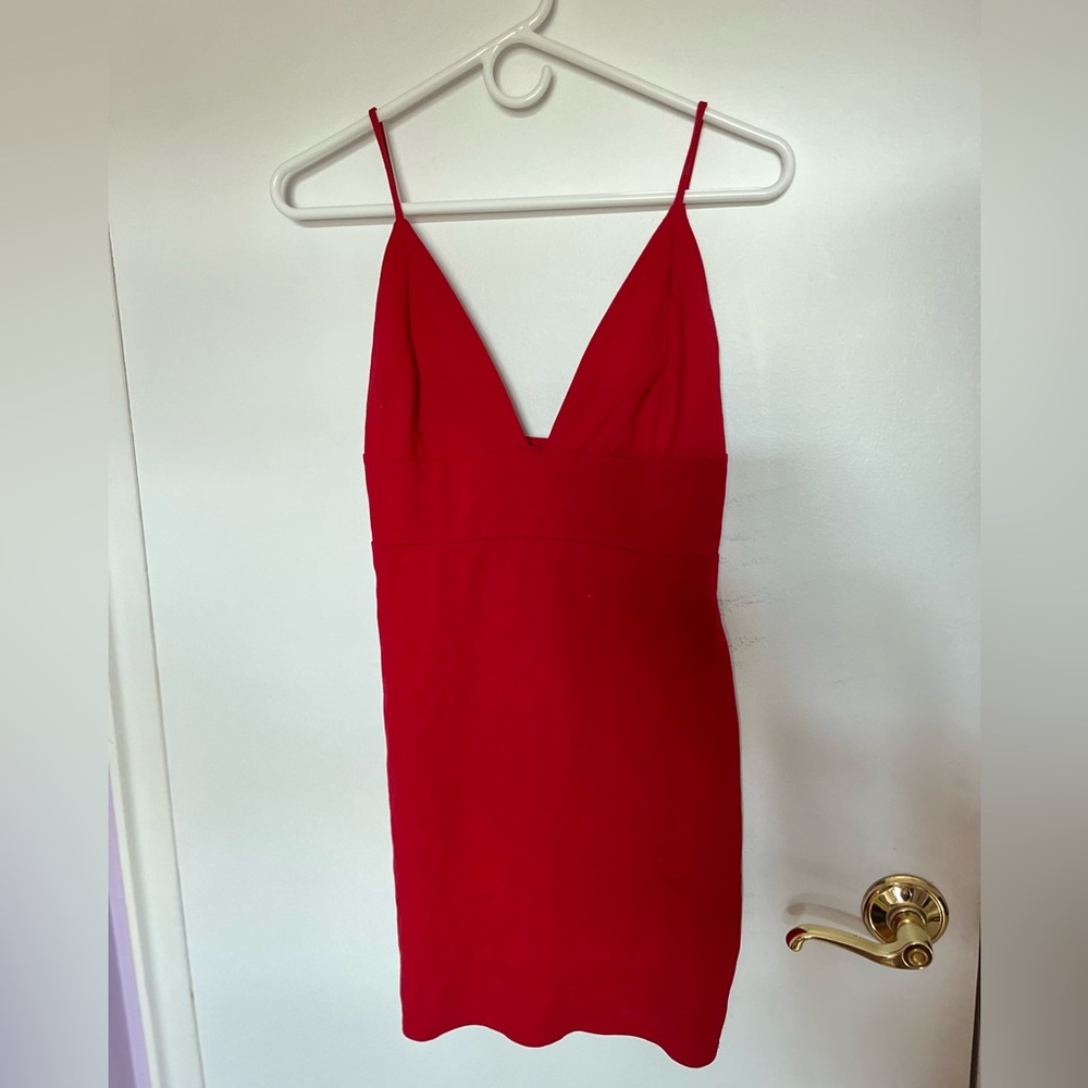Blue Blush Red Tight Mini Dress